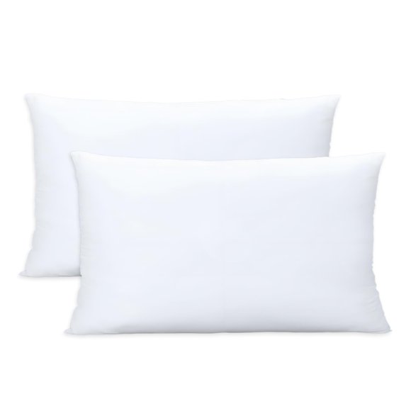 Almohada ORJ 30 x 51 cm Blanca – Juego de 2 Inserciones de Algodón