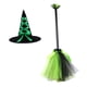 thumbnail image 4 of Sombrero De Escoba De Bruja De Halloween Palo De Escoba De Bruja Para Carnavales Fotografía Navide?a Verde, 4 of 5