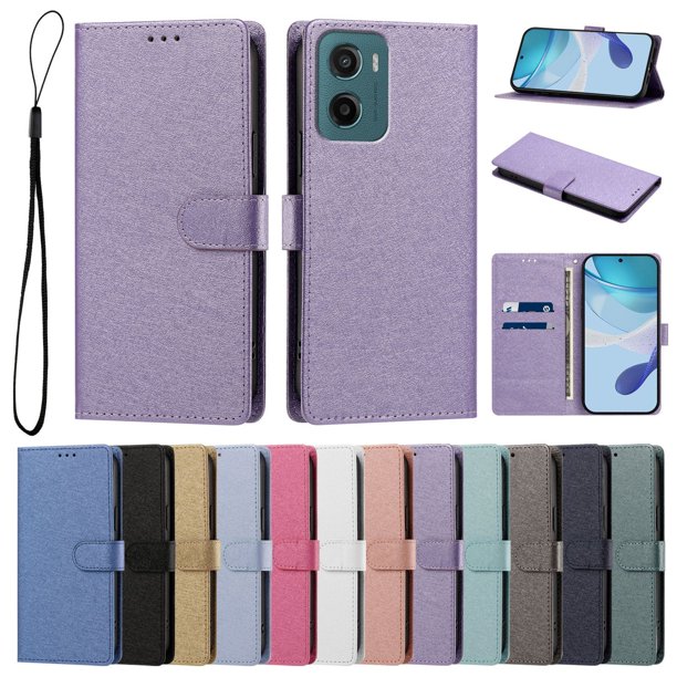 Funda Cartera de PU para Motorola Moto G05 con Tarjetas, Lila