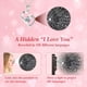 thumbnail image 4 of Collar cdco, rosa auténtica preservada con corazón «Te amo», 4 of 9
