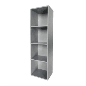 Habita2 Chile - Librero Vertical Multifuncional Repisa 4 Nieveles - Gris