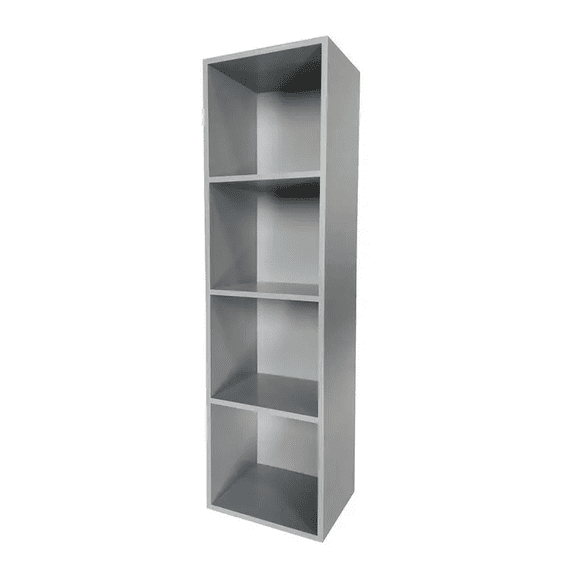 Librero Vertical Multifuncional Repisa 4 Nieveles - Gris