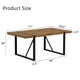 thumbnail image 3 of Rustic Industrial Rectangular Wood Dining Table For 4-6 Person, Thick Engineered Wood color Tabletop and Black Metal Legs,Desk For Kitchen Dining Living Room, 3 of 3
