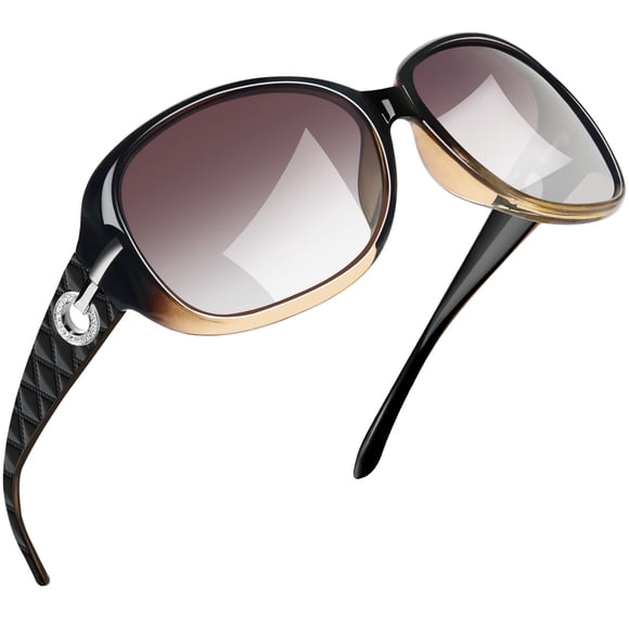 Lentes de sol Joopin rectangulares oversized con lentes degradados color café