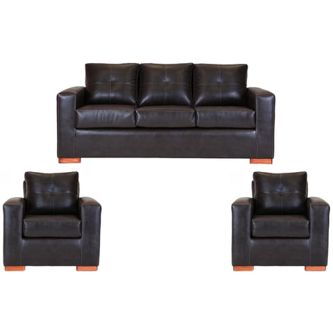 Muebles Altiro - Sofá Israel 311 - Cuero Sintético Pu Café Moro