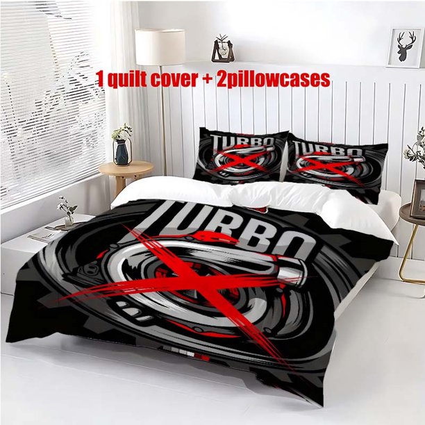 3pcs Turbine Mechanical Wind Poster Theme Bedding Set Duvet Cover and Pillowcases
