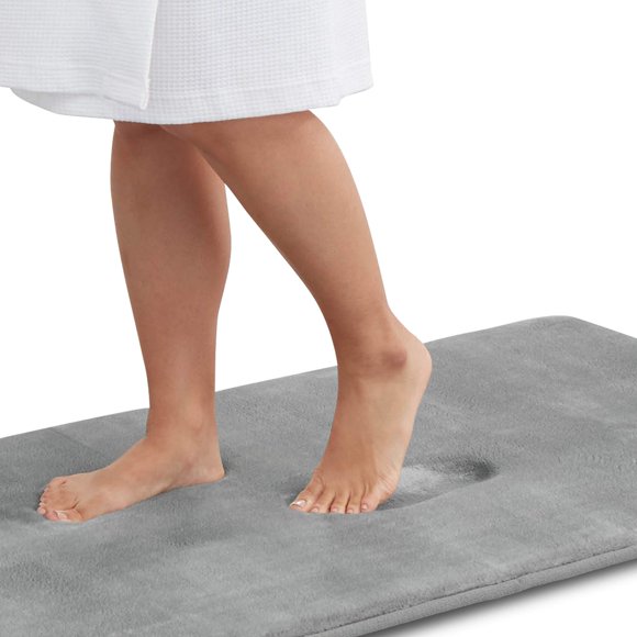Alfombra Genteele 43 cm x 61 cm Gris de Espuma Viscoelástica Antideslizante