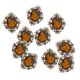 thumbnail image 2 of 10pcs Rhinestone Flat Back Beads Button Scrapbook Adorno Amarillo, 2 of 3