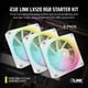 thumbnail image 2 of Ventilador Corsair iCUE LINK LX120 RGB 120 mm, paquete triple, blanco, 2 of 7