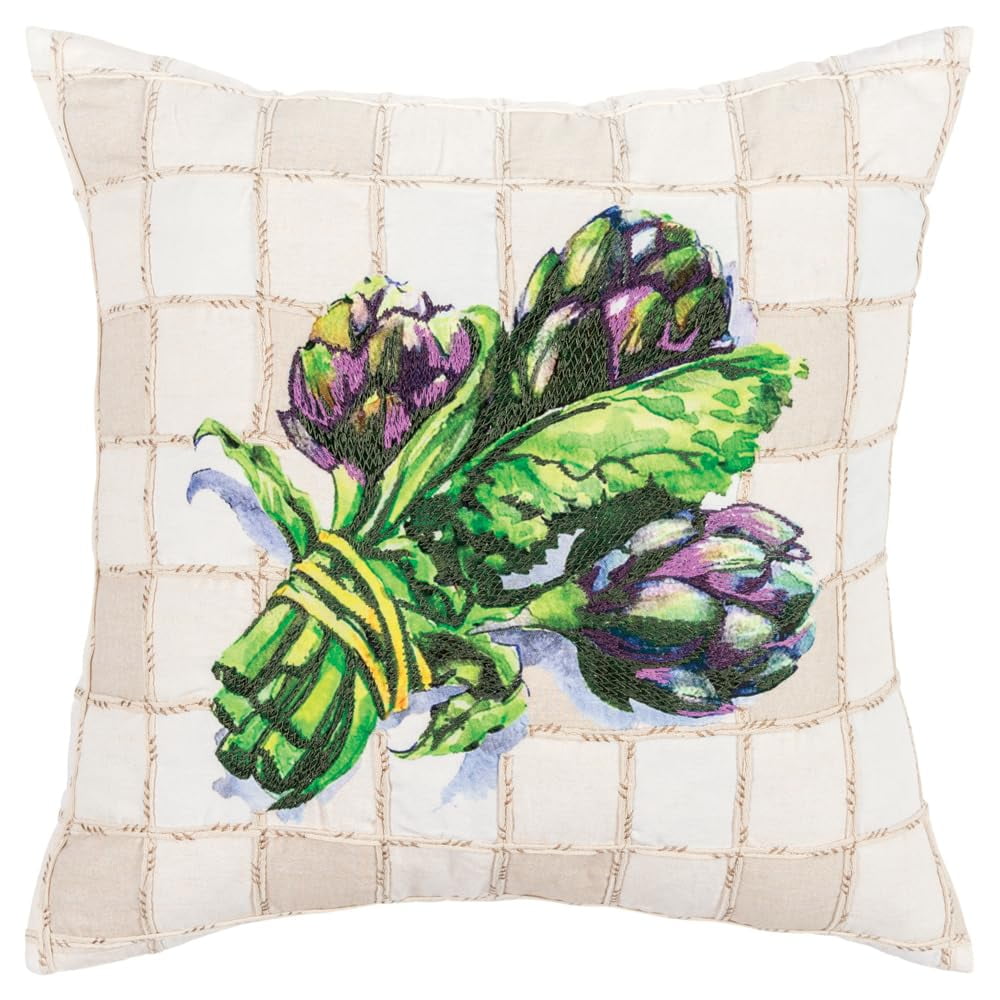 Almohada Rizzy Home Con Relleno De Plumón, 20 X 20 Cm, Con Funda De Algodón En Forma De Pato
