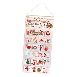 Bothyi - Calendario De Adviento De Navidad Organizador De Pared Para Colgar En La Pared Bolsa De Almacenamiento