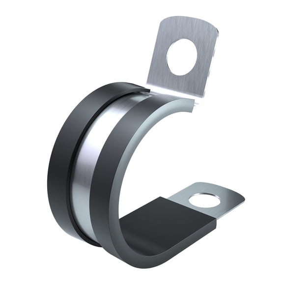 Abrazadera para cables ALLWIN de 3/4" - paquete de 20, acero inoxidable con goma