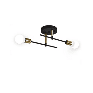 Genérico - Lampara De Techo Pared Colgante Moderna+ 2 Ampolletas Cálida