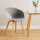 thumbnail image 5 of Pack 2 Sillas De Comedor Acolchada Ergonómico Respaldo Curvo Liso Gris Blanco, 5 of 5