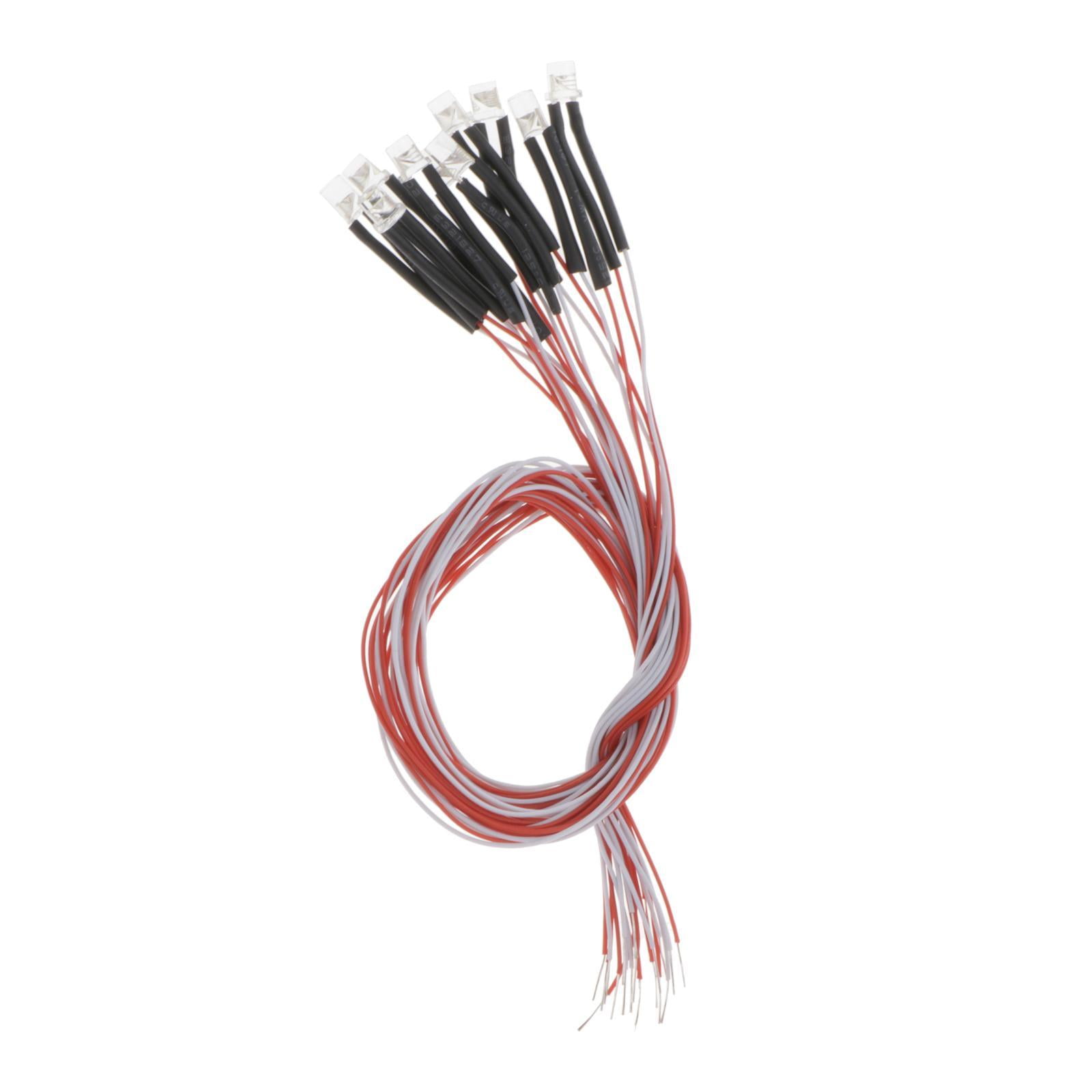 10 Pcs Têtes de Signalisation avec LEDs de 3mm pour Échelle de Signal Ferroviaire HO Ou OO