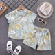 thumbnail image 2 of Conjunto de pantalones cortos para bebé niño pequeño, traje de playa de verano, traje de vacaciones para niño, traje holgado floral de manga corta, chándal juvenil (blanco n.° 2, 12-18 meses), 2 of 7