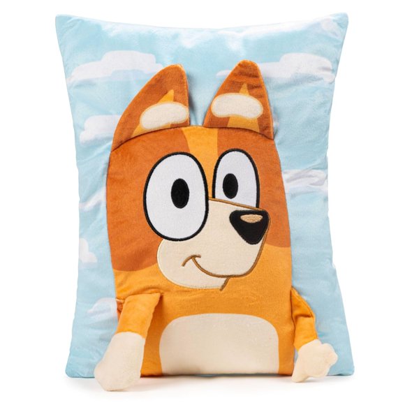 Almohada Snuggle Jay Franco Bluey Bingo 3D Super Soft Orange
