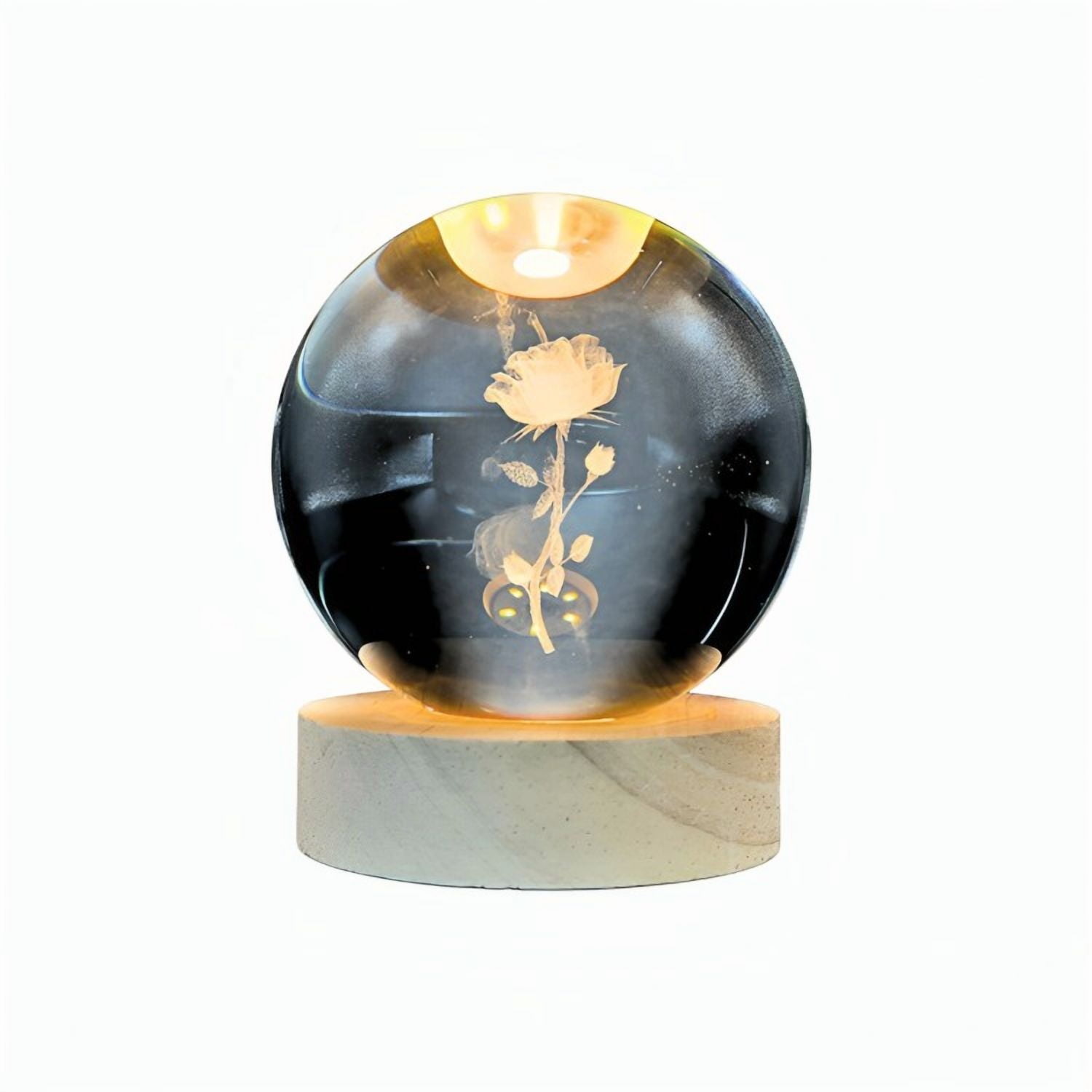 Genérico - Lampara Bola De Cristal Led Rosa