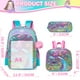 thumbnail image 2 of 3PCS Backpack for Girls Backpacks Kids School Bookbag for Elementary Students Full Size Travel Bag with lunch box, 2 of 3