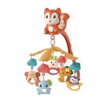 Total E-Commerce - Juguete Movil Sonajero Infantil Con Luz Y Sonido Ardilla Naranja