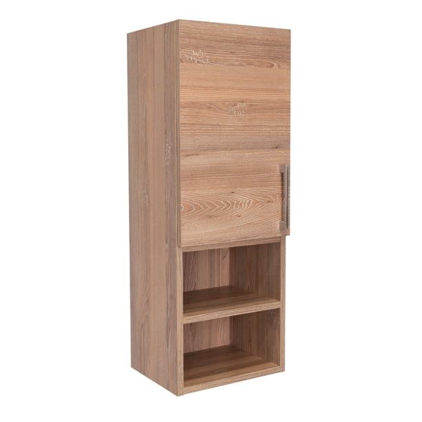 Mueble Auxiliar De Baño 1 Puerta Abatible con Manija 81,7 x 30 x 25,6 Cm Café Claro
