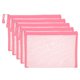 thumbnail image 1 of Bolsas de malla con cremallera A5, 5 bolsas de malla con bolsillo de almacenamiento de plástico con cremallera para organizar archivos, cuentas, suministros de oficina y hogar, 18x25cm, rosa, 1 of 5
