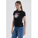 thumbnail image 2 of Polera Mujer Básica Print Negro / Coral, 2 of 4