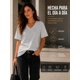 thumbnail image 2 of Polera Cuello V 100% Algodon Manga Corta Basicas Estampar Gris L-xl Lisa, 2 of 3