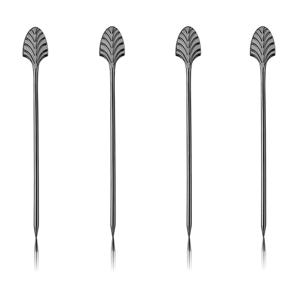 Palillos Viski 13 cm Acabado Gunmetal Metal – Pack de 4