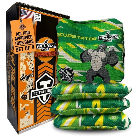 Bolsas de Cornhole WGC Titan Bags Devastator ACL 6x6" Pack de 4