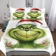 thumbnail image 1 of Juego de funda nórdica con estampado de monstruo de pelo verde, funda de edredón navideña para decoración de cama, funda de cama de microfibra ultrasuave con cremallera oculta, 3 piezas., 1 of 3
