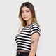 thumbnail image 3 of Polera Mujer Rib Cuello V Roulette Negro Rayas Corona, 3 of 5