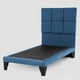 thumbnail image 4 of Cama Europea Valencia P + Respaldo Atenas 1.5 PL Felpa Azul, 4 of 5