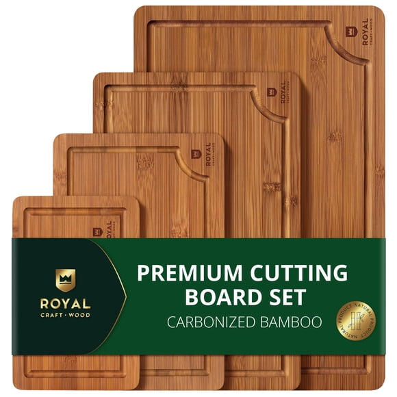 Juego de 4 tablas de cortar de bambú ROYAL CRAFT WOOD