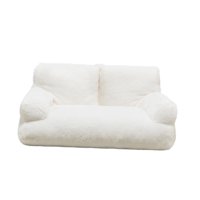 Ioensy - Sofá Cama Para Mascotas Para Todas Las Estaciones, Sofá Cama Para Mascotas De Todas Las Razas, Suministros Para Mascotas, Gato, Blanco, M