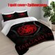 thumbnail image 1 of 3pcs House Targaryen Black Dragon Crest Themed Printed Bedding Set Duvet Cover and Pillowcases, 1 of 5
