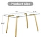 thumbnail image 3 of Modern minimalist style rectangular glass dining table with tempered glass tabletop and golden metal legs, suitable for kitchen, dining room, and living room, 51 " * 31.5 " * 29.5 " 1123, 3 of 3