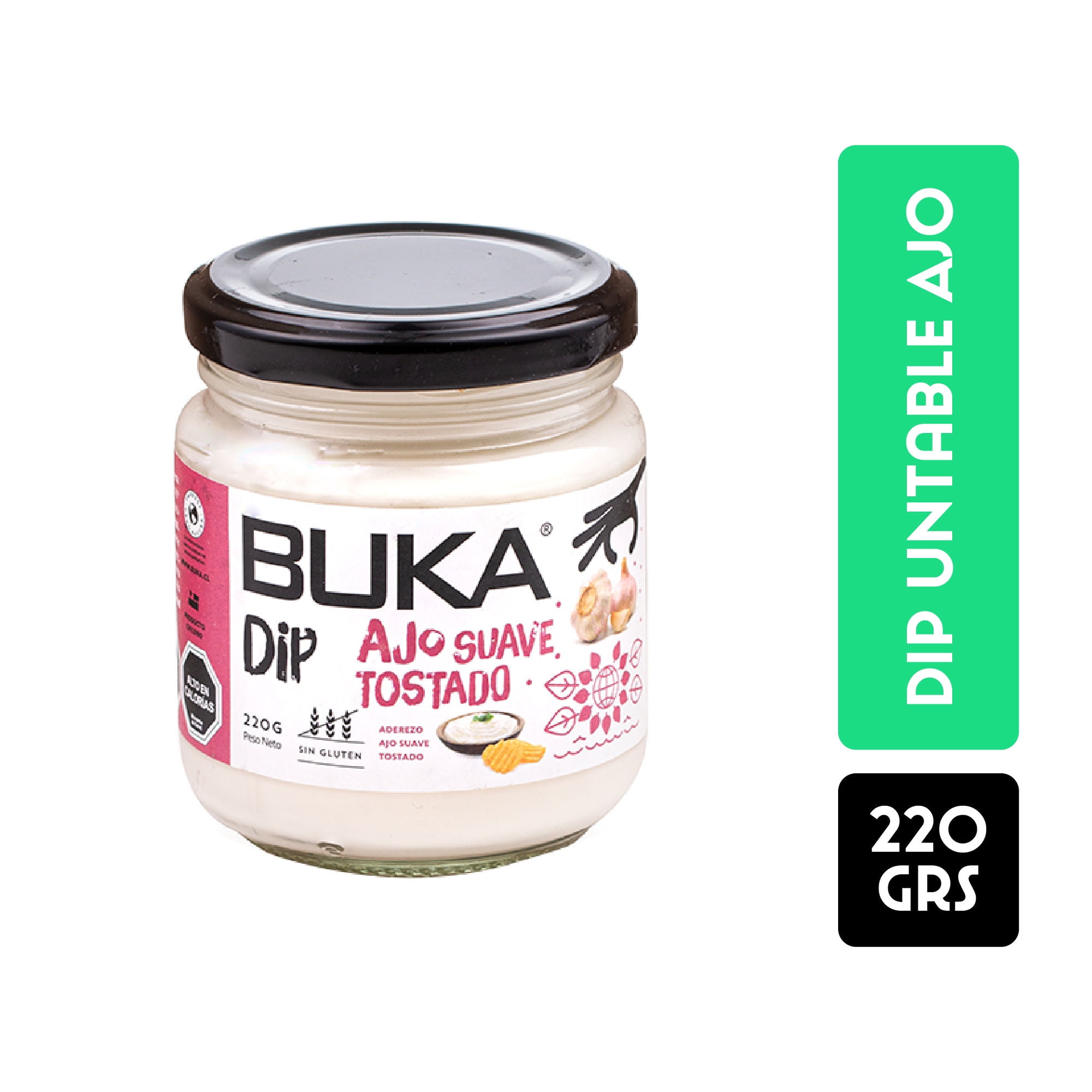 Salsa Dip Ajo Tostado Frasco 220 g Buka