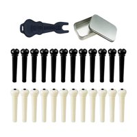 Bothyi - 24 Uds Pasadores De Puente De Guitarra Acústica Clavija De Cuerda De Repuesto Para Guitarra Acústica