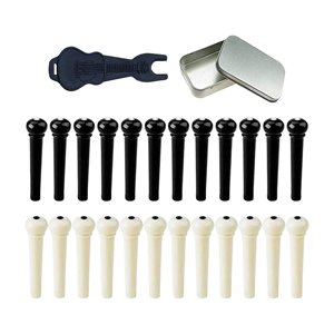 Bothyi - 24 Uds Pasadores De Puente De Guitarra Acústica Clavija De Cuerda De Repuesto Para Guitarra Acústica