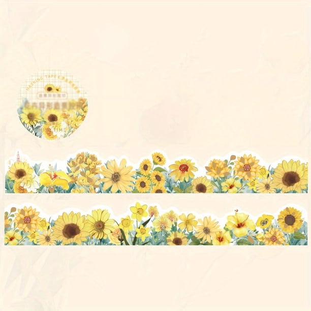 1 Volume Bronzing Washi Tape,118.1inch*1.18inch Special-shaped Cutting Patterns Of Flowers,Decorative Adhesive For DIY Crafts, Gift Wrapping, Scrapbooking Supplies, Party Decorations