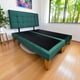 thumbnail image 3 of Cama Dos Plazas Felpa Verde Oscuro, 3 of 3