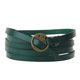 thumbnail image 3 of Pulsera Multicapa De Moda Pulsera Envolvente De Cuero De Cinco Vueltas Pulsera Verde, 3 of 3