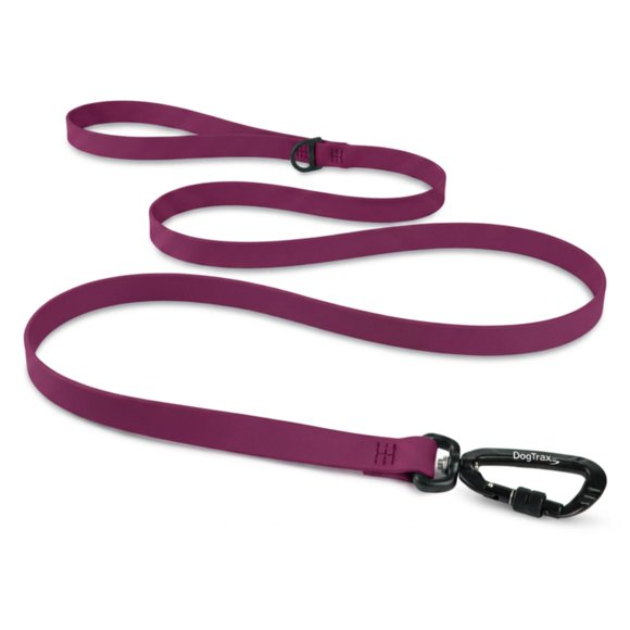 Correa DogTraxs 91 cm Rojo Granate 3/4 pulg. Biothane