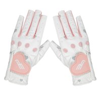 Magideal - 2 Guantes De Golf Transpirables Para Mujer, Guantes Sin Dedos Para Mujer, Para Deportes Al Aire Libre, Ciclismo Rosa 18