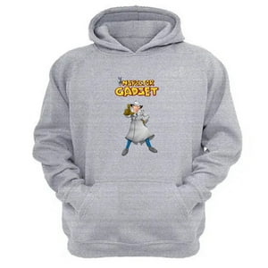 Genérico - Polerón Canguro Inspector Gadget Gris Claro Talla Xs Unisex