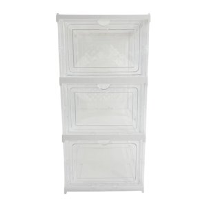 Magideal - 3 Cajas De Almacenamiento Para Zapatos, Apilables, Ahorradoras De Espacio, Organizadores De Zapatos, Vitrinas Para Cosméticos, Sombreros, Artículos Co