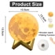 thumbnail image 4 of Lámpara de luna con control remoto 3D, luz nocturna, lámpara de luna con palmaditas para la mesita de noche, ambiente creativo, iluminación de alimentación, 4 of 5