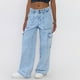 thumbnail image 2 of Jeans Mujer Straight Fit Cargo Azul Claro Corona, 2 of 5