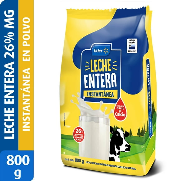 Leche en Polvo Entera Bolsa, 800 g